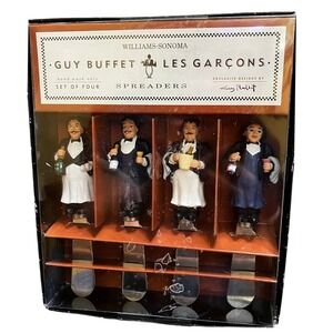 NIB Williams-Sonoma Guy Buffet Les Garcons Spreaders Set 4 French Waiters